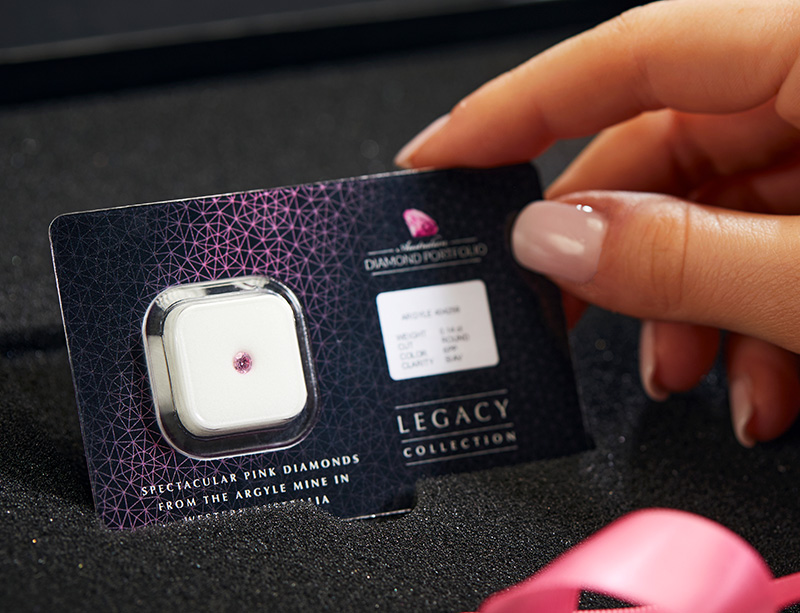 A pink diamond from the legacy collection.